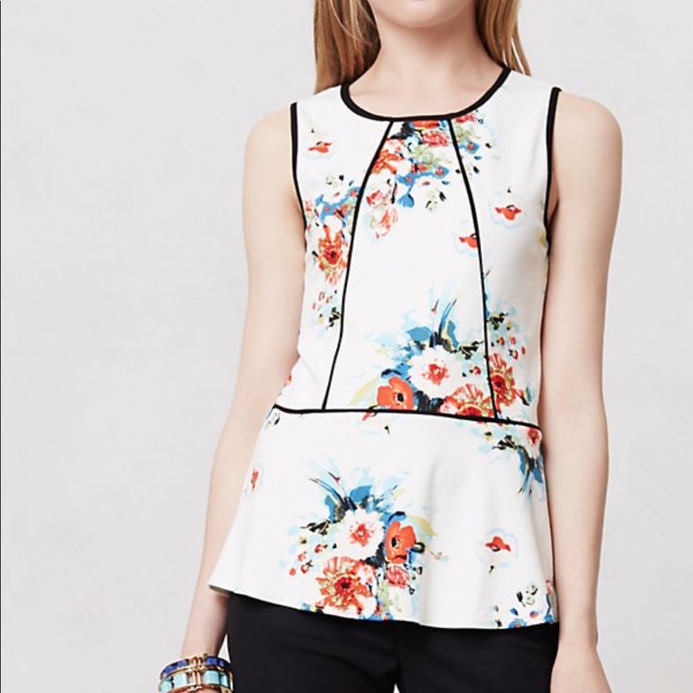 Anthropologie floral blouse